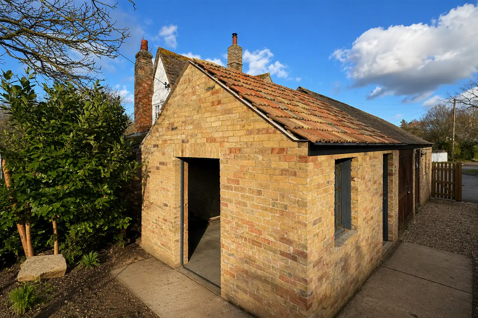 Stone barn restored by Ablewood in a conservation area
